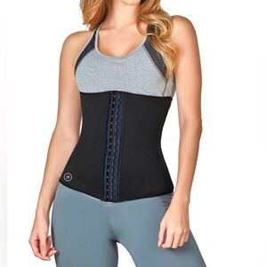 Black Waist Trainer neopren cinturilla de neopreno con broches